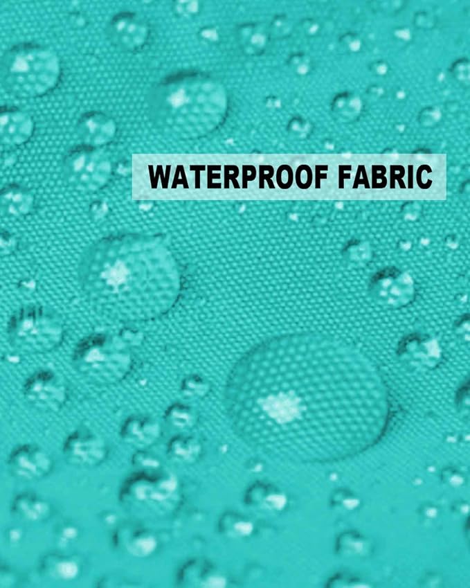 Outdoor Waterproof Throw Pillow Covers 24x24in, Turquoise Minimalist Cushions for Garden Patio Furniture Chairs Set of 2, Solid Aqua Home Decor Couch Sofa Polyester Pillow Cases
