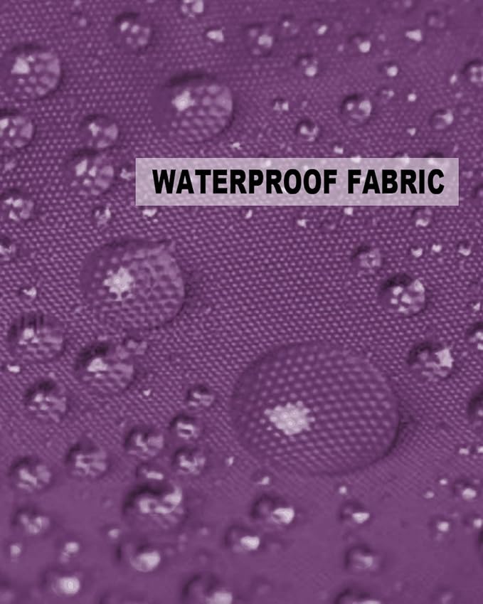 Outdoor Waterproof Throw Pillow Covers Set of 2 Purple Pillowcases 24x24 Inches Solid Purple Color Patio Decorative Pillows Cushion Case Patio Pillows for Couch Bed Chair Garden