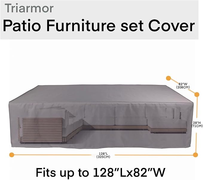 128 Inches Patio Furniture Cover Waterproof Outdoor Furniture Set Cover