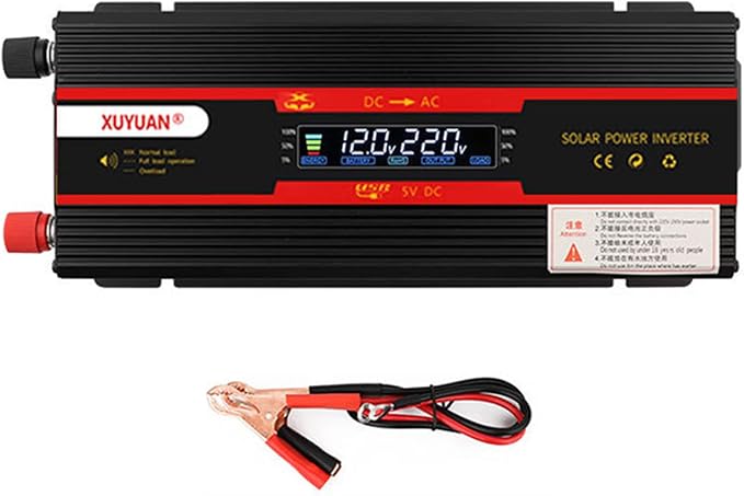 3000W 4000W 6000W Car Inverter DC 12V 24V to AC 110V 220V Modified Sine Wave Power Voltage Converter with Smart Digital Display Screen,6000W-24V