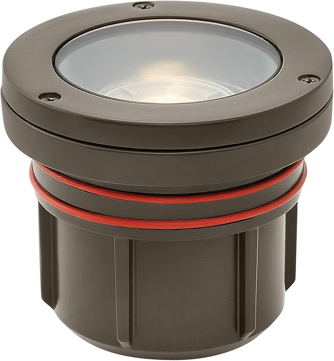 Hinkley Landscape Lighting Flat Top Well Light – Flat Top Landscape Light Highlights Important Landscape Features and Surfaces and Increases Home Security, Bronze Finish, 15702BZ