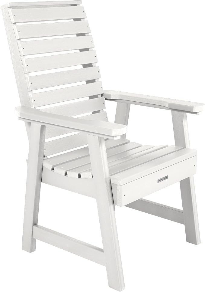 Highwood AD-DNW48-WHE Weatherly 5-Piece Round Dining Set, Dining Height, White