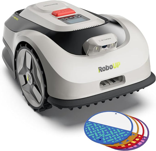 Raccoon 2 SE Robot Lawn Mower with Navigation Passage Plate, Auto Mapping Robotic Lawnmower for 0.15 Acre with APP Control, Vision Navigation, 20°Slope, Ideal Robot Mower for Small Lawns