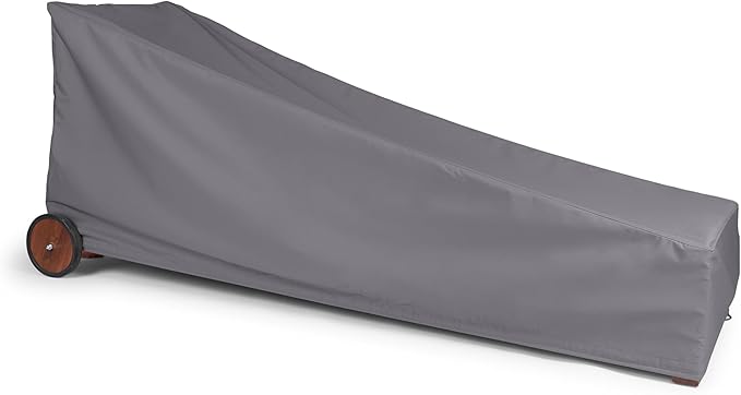 Covermates Elite Chaise Lounge Cover – Weather-Resistant Polyester Outdoor Furniture Cover with Mesh Vents, Drawcord Hem, Buckle Straps, UV Protection, 32W x 82D x 34H, Charcoal
