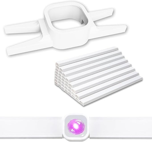 100FT Light Track System for Govee Permanent Outdoor Lights Pro (H706A/H806A), Permanent Halloween/Christmas Light Track, DIY Paintable PVC
