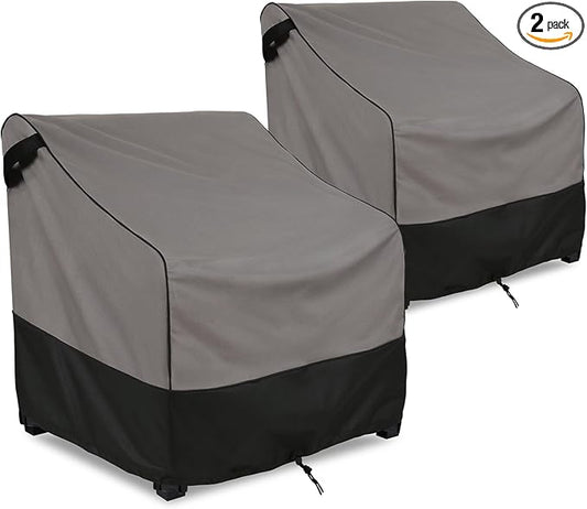 FORSPARK Patio Furniture Covers Waterproof, Heavy Duty Lawn Chair Covers 2 packs Fits up to 32 W x 37 D x 36 H Inches