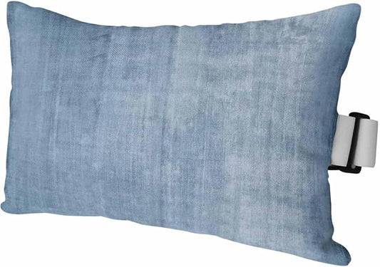 Outdoor Lumbar Pillow 12x20 Inch, Vintage Blue Waterproof Throw Pillow Covers with Insert, Modern Abstract Retro Art Decorative Headrest Pillows for Office Car Travel