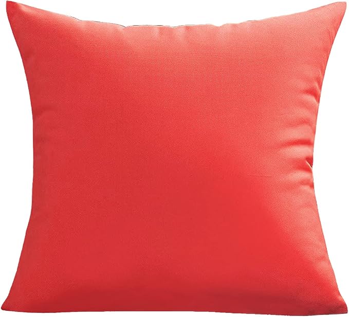VAKADO Outdoor Waterproof Throw Pillow Covers 26X26 Set of 2 Decorative Red Patio Furniture Cushion Cases Outside Decor for Couch Garden Bench Porch