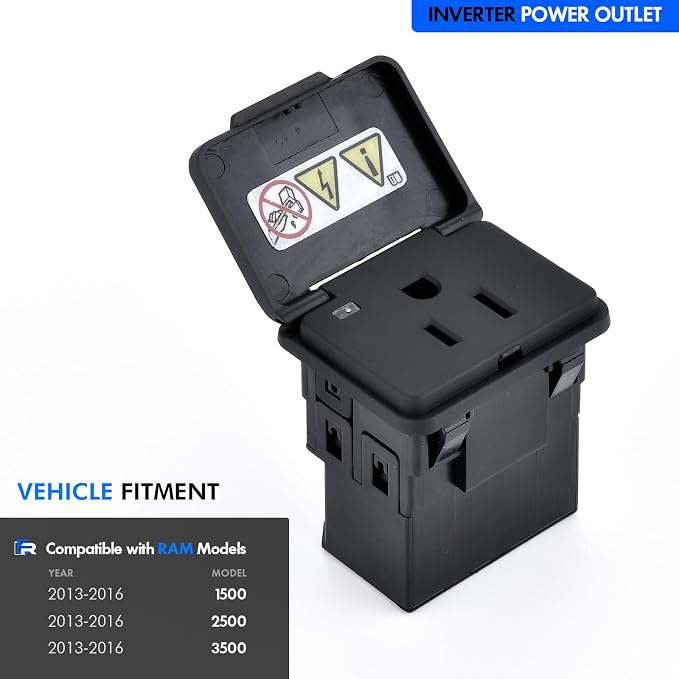 Power Outlet Inverter Fit for Dodge Ram 1500 2500 3500 2013-2016,68159295AB | Restores factory 115V AC outlet function