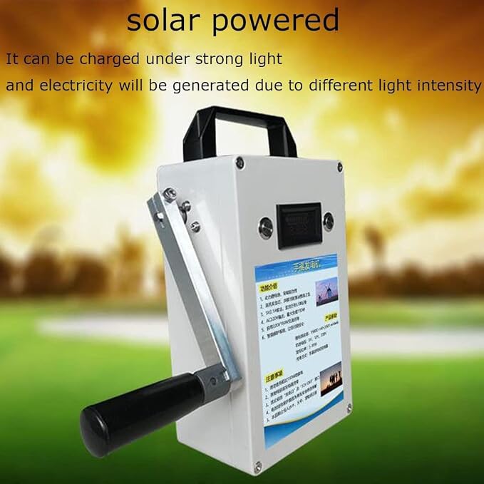 Outdoor Generator Portable Hand Crank Generator,150w 110v 220v 15000mah Small Hand Crank Generator,Used for Mountaineering,Travel,Hiking,Camping,Emergency,Power Outage,220V
