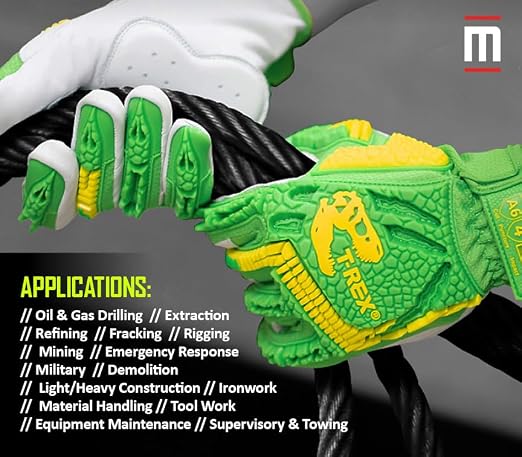 MAGID TRX743 ANSI A6 Cut-Resistant Windstorm Series® Hi-Vis Impact Gloves, 6 Pairs, Size 8/Medium