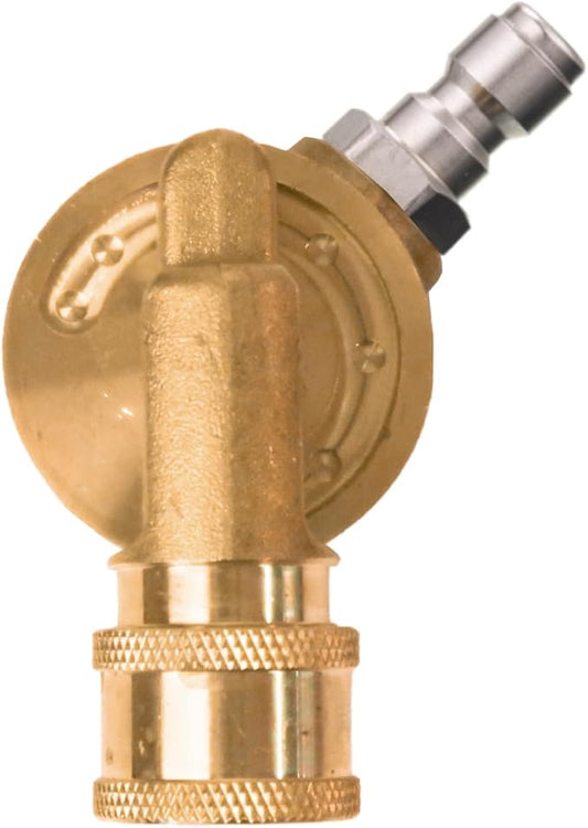 Giraffe Tools Pressure Washer Pivoting Coupler, 7 Angles Gutter Cleaner Attachment, 240 Degree Rotation, 1/4“ Quick Connect, 4000 PSI