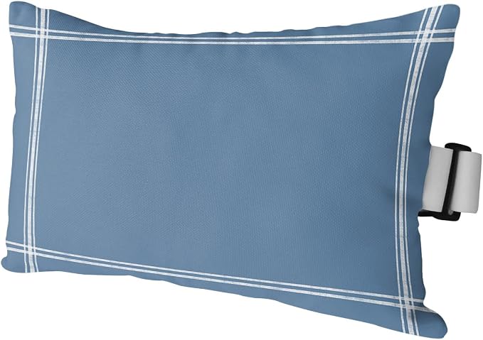 T&H XHome Outdoor Pillow for Chaise Lounge Chair, Solid Color RoyalBlue Waterproof Headrest Pillow Lumbar Pillows with Insert & Adjustable Elastic Strap for Beach, Poolside, Patio, Office (1 Pack)
