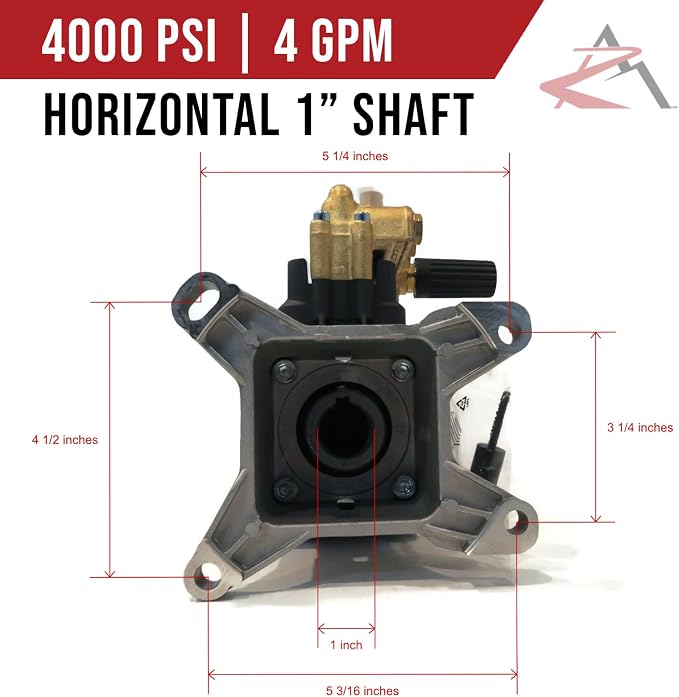 Annovi Reverberi 4000 psi AR Pressure Washer Pump & Spray KIT RSV4G40 1" Shaft