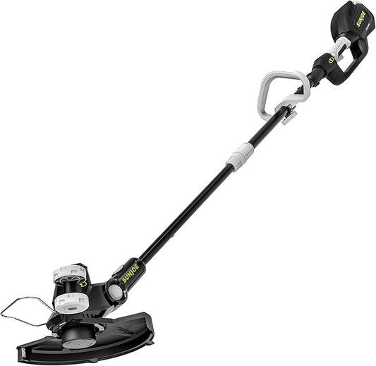 Sun Joe Cordless Multi-Angle Head Dual Line Electric String Trimmer for Lawn, Yard and Gardening Care w/Auto-Feed Spool, Battery & Charger, Heavy-Duty, 24V-ST14-CT