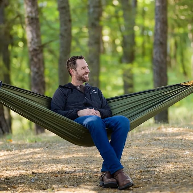 Eclipse Heated Hammock - 3 Heat Zones | 9 Hours of Heat | with Battery and Charger | Pine