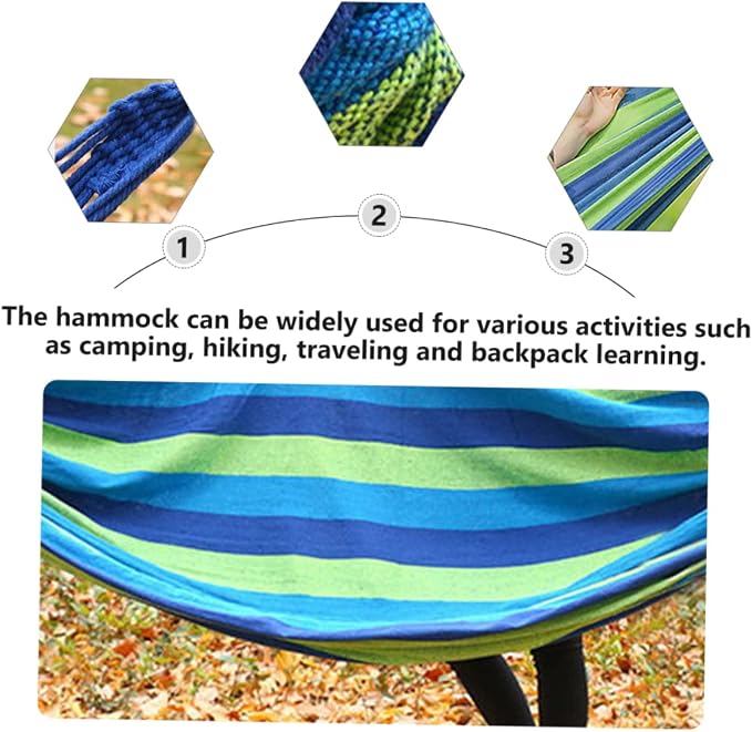 Milisten Outdoor Hammock Chair Hanging Swing Bug Net Camping Hiking Thicken Canvas