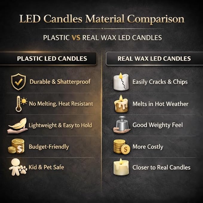 smtyle Silver Flameless LED Candles with Remote, 3"x3" Plastic Pillar Candles, Realistic Flickering Battery Operated Set of 3, Timer Function for Home, Wedding, Party, Holiday Decor
