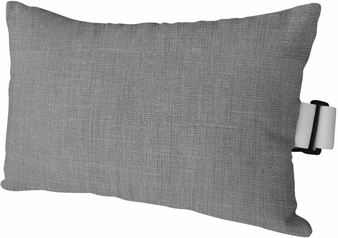 Dark Gray Outdoor Lumbar Pillow 11x16 Inch, Farmhouse Burlap Solid Grey Color Modern Linen Texture Waterproof Throw Pillow Covers with Insert, Decorative Chair Cushions for Patio Garden Recliner
