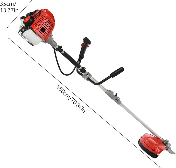 2 in 1 Gas Weed Wacker, 52cc 2-Cycle Gas Weed Eater, Grass Trimmer 8500rpm High Power Gas String Trimmer, Brush Cutter for Yard & Garden, Full Functioning Guard Accessories