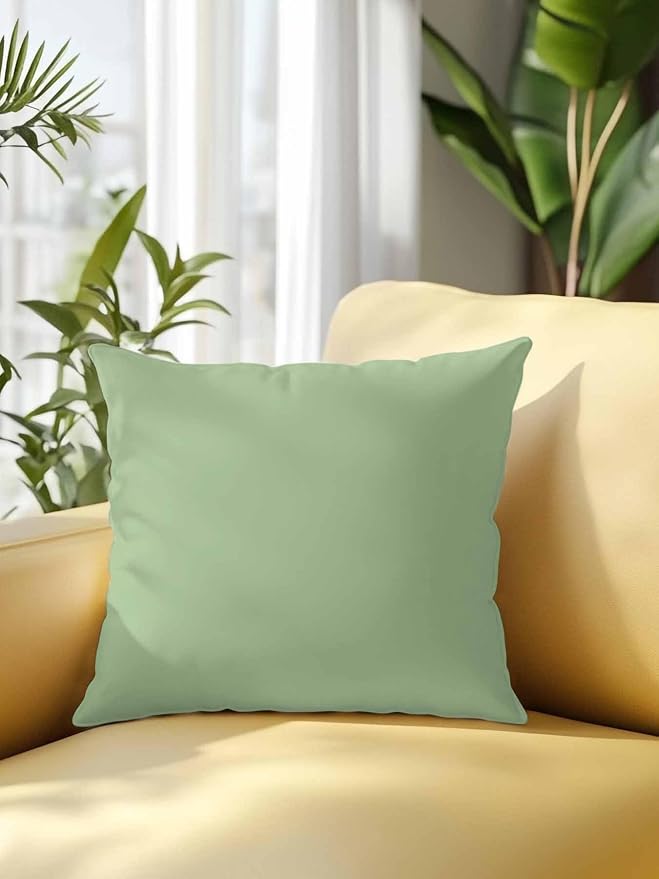 Outdoor Waterproof Throw Pillows Light Green Watercolor Patio Pillows,Decorative Pillow Covers with Insert,Pillow Cushion Case for Garden Couch Sofa Solid Color