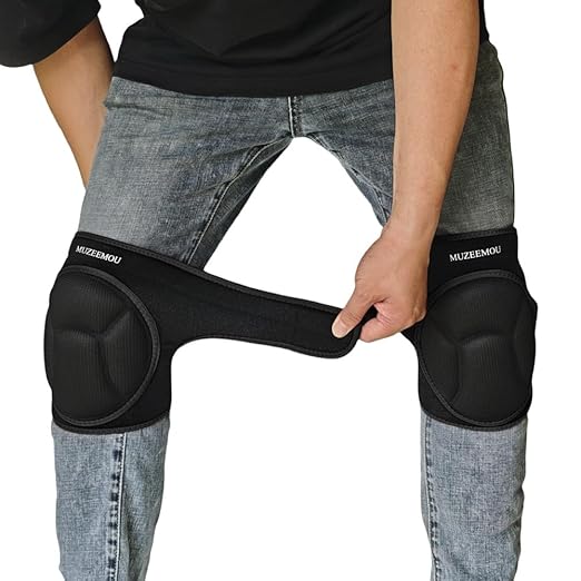 Knee Pads for Athletic Use,Gardening,Flooring - Thick EVA Foam Cushion, Non-Slip Silicone & Adjustable Straps (S/M/L), Breathable Unisex Garden Kneeling Pad with Extended Comfort