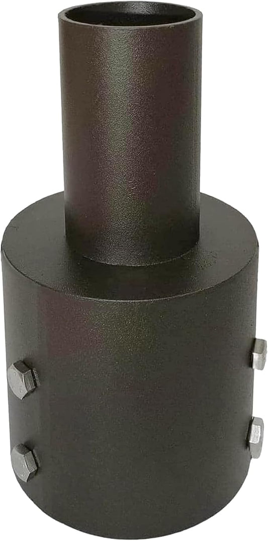 Tenon Adapter for 4 inch Round Pole Vertical Bracket Adapter with Slip Fitter Mount (2-3/8" O.D.) Mounting Bracket Accessories for Outdoor Shoebox Lighting Parking Lot Light Street Light