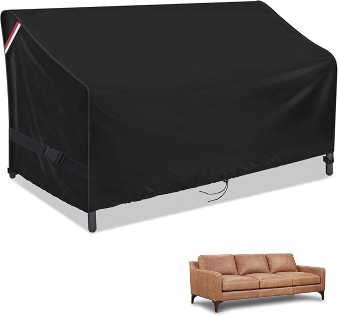 Outdoor Sofa Cover, 88 Inch Waterproof 3-Seater Bench Covers for Patio Loveseat, Couch, Glider, Heavy Duty Outside Furniture Couch Cover - 88" L x 33" W x 33" H