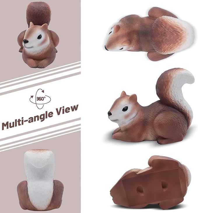 Spare Key Hider Squirrel Shape Garden Decoration Safe Holder for Outdoor Yard Large Size Design (4×5.2×3.4 inchs)