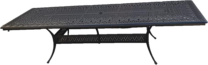 Santa Clara Outdoor Cast Aluminum Powder Coated 11-Piece Dining Set with Extendable 48X132 Table (with 10 Regular Chairs)