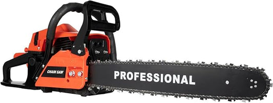 20" Bar Powered Engine Wood Cutting Gas Chain Saw 58CC 2Stroke Gasoline Chainsaw Outdoor Garden Farm Family Use Kit