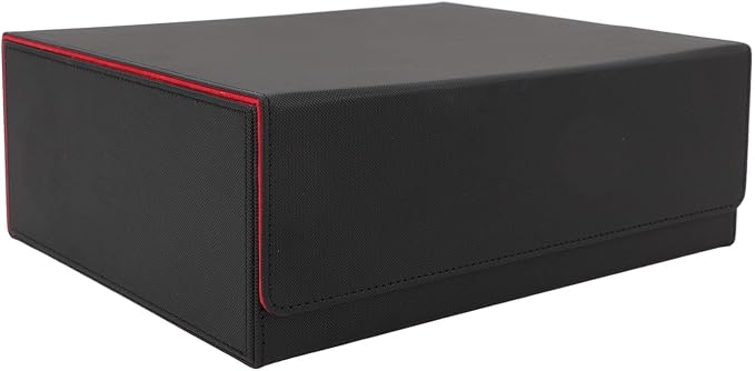 Card Deck Box Large Capacity PU Leather Magnetic Closure Storage Box/Cover for Tarot Game Cards 1800+ Sheets 3 Rows Divider Holder (#2)