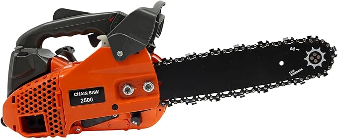 Bepritm 2-Stroke Gas Chainsaw, Gasoline Power Chain Saws with Handle&Fuel Tanks, Single Cylinder Chainsaws for Cutting Forest Trees Wood, Garden, Farm Cutting (12 Inch* 25.4CC)