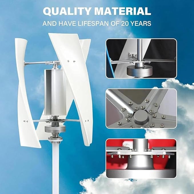 9000W Garden Wind Turbine Kit - Three-Phase AC Generator with MPPT Controller for Efficient Renewable Energy Production, Eco-Friendly Outdoor Power Solution