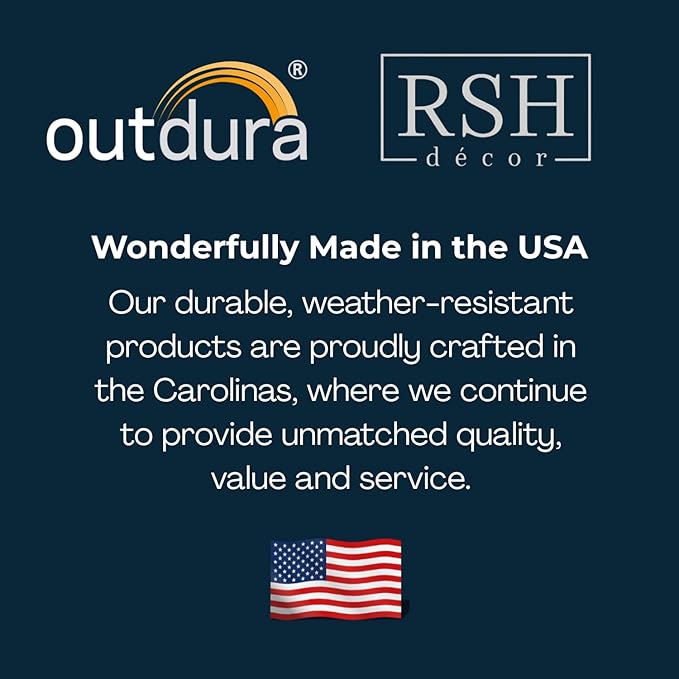 RSH DECOR: Outdura Neck Roll Pillows Set of 2 | 24” x 8” | Outdoor Bolster for Patio, Deck, Porch, or Poolside Chairs | Fade & Water-Resistant | Made in USA (Marrakech Espresso)