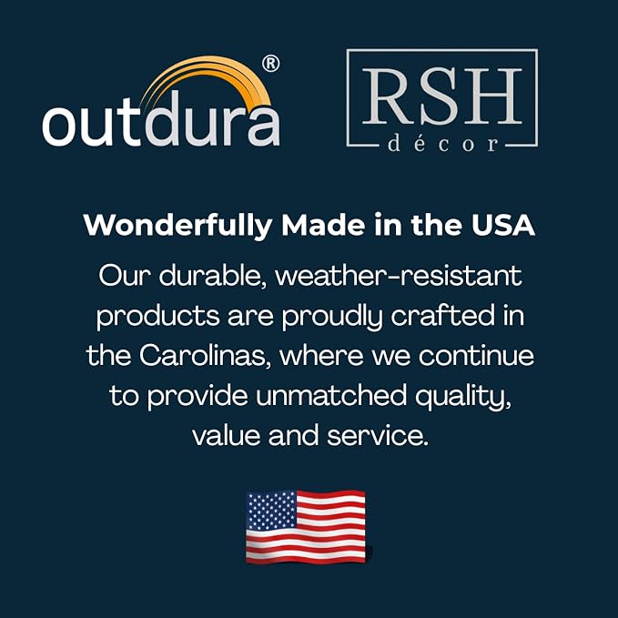RSH DECOR: Outdura Jumbo Lumbar Pillows Set of 2 | 26" x 16" | Water and Fade-Resistant Performance Fabric | Outdoor Pillow Covers with Down-Alternative Inserts | Made in USA (Veranda Crimson)