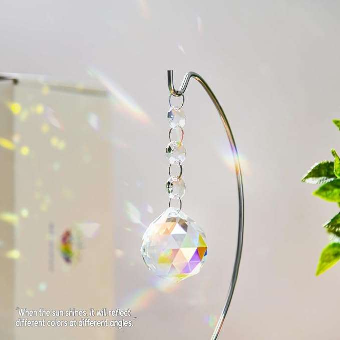 Sympathy Gifts for Loss of Loved One,Memorial Gifts for Loss of Mom Dad,40mm Crystal Suncatcher Idea is Suitable for Bereavement, in Memory, Condolences,Remembrance,with 9 Inch Silver Stand