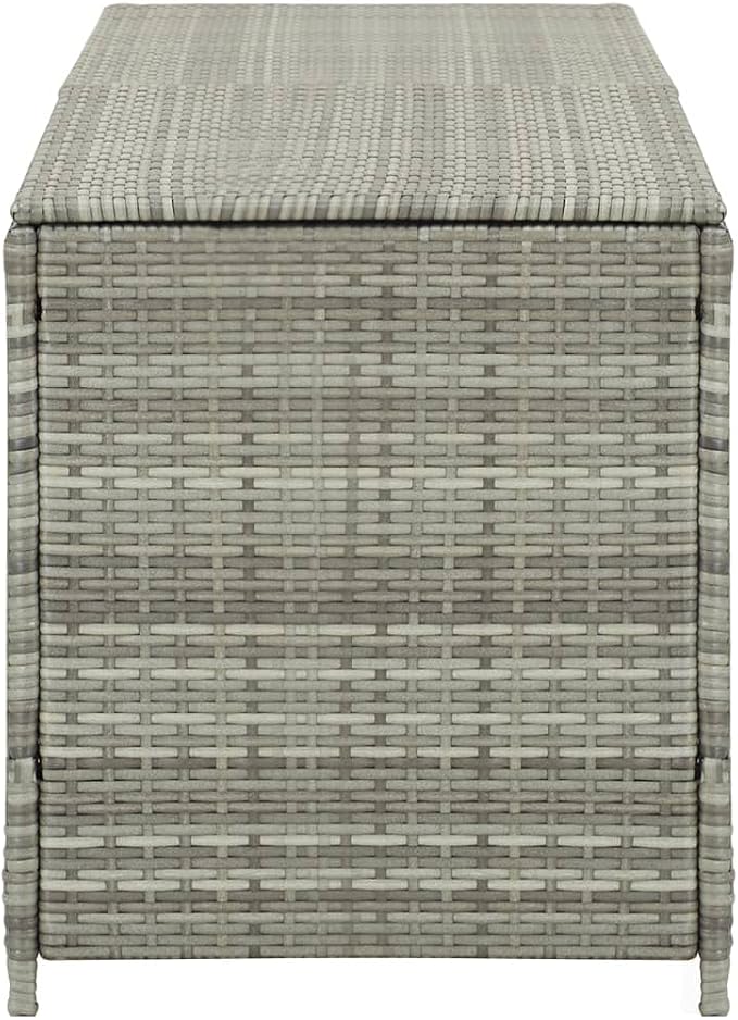 Patio Storage Box with PE Liner 78.7"x19.7"x23.6" Gray Outdoor Deck Box for Poolside Furniture Cushions Gardening Tools and Patio Decor