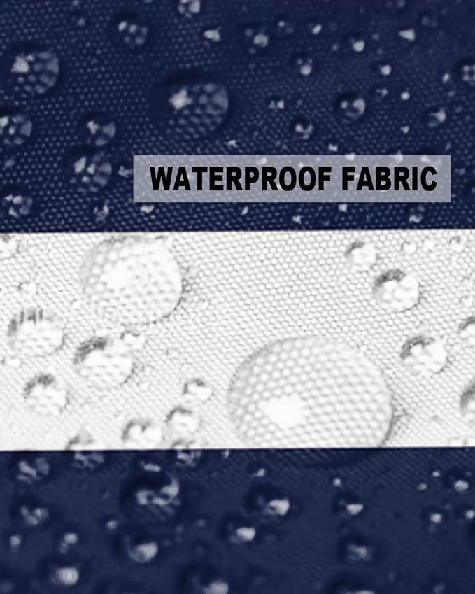 Outdoor Pillows Navy Blue White Stripes Waterproof Outdoor Pillow Covers Geometric Simple Summer Polyester Throw Pillow Covers Garden Cushion Decorative Case for Patio Couch Decoration Set of 2