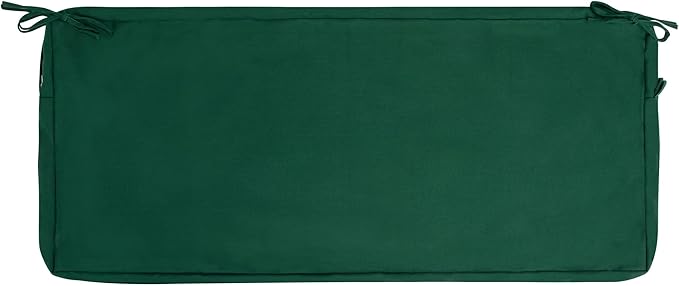 FUNHOME Outdoor Bench Cushion Covers 42" x 18" x 3", No Insert! Patio Cushion Covers for Outdoor Furniture,Water Resistant Patio Bench Loveseat Cushion Covers 1 Pack, Dark Green(Covers ONLY)