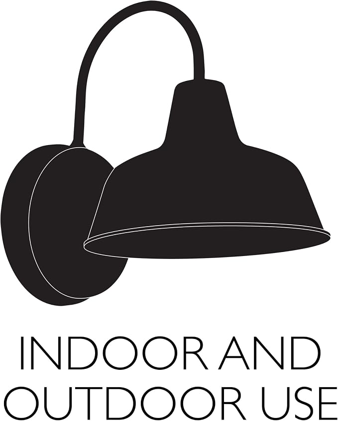 Design House Mason Farmhouse Gooseneck Barn Light, Outdoor Exterior Porch or Patio Wall Light Fixture, Galvanized Gray Paint, 8 Inch Diameter, 1-Pack, 520965 | Wall Mount, Modern Farmhouse, Steel, Lighting, 520965