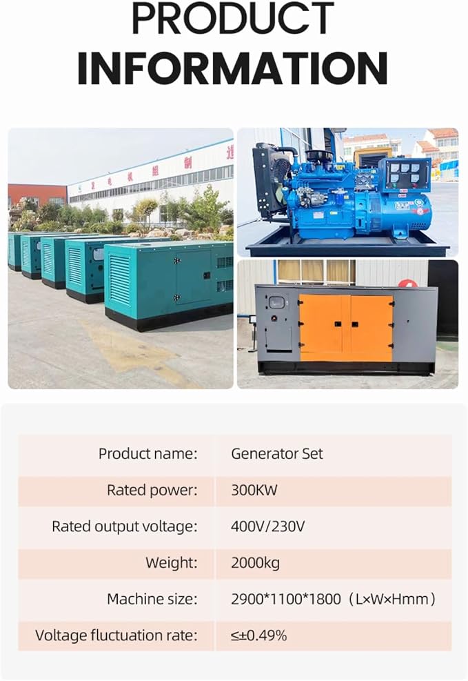 Emergency Backup Power Supply Portable Generator Set for Outdoor Work Home Commercial Use and Temporary Electricity Requirements