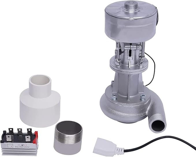 Micro Hydro Generator, 500W 110V, Silver, Lightweight, Portable, Water Flow Generator for Home Use