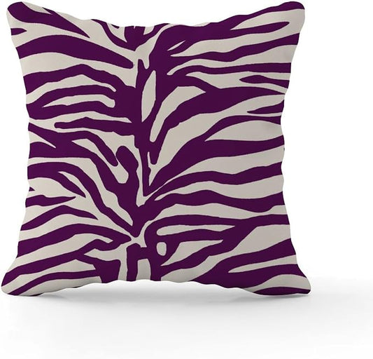 Blue Tiger Print Throw Pillow Covers Animal Tiger Print Throw Pillow Cover Retro Outdoor Garden Decoration for Patio Garden Sofa Chairs 22x22 in