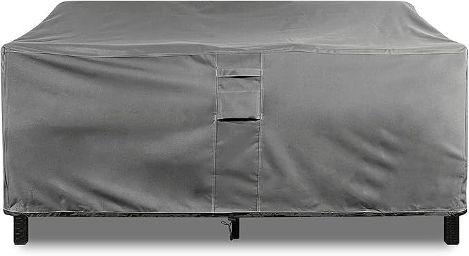 KHOMO GEAR Outdoor Couch Cover Patio Furniture Covers Waterproof Loveseat Cover - for Wide Love Seats - 48" Length x 37" Depth