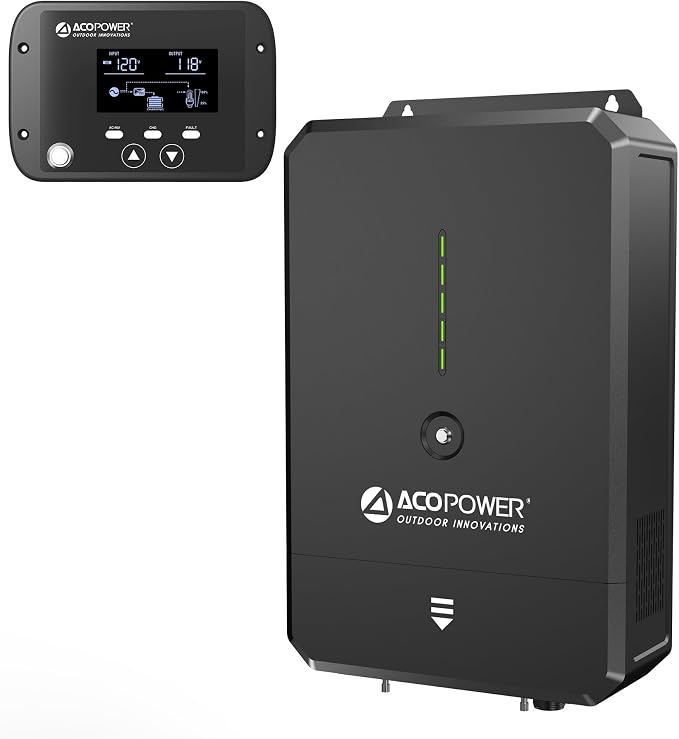 ACOPOWER 12V 3000W All-in-One Solar Inverter Charger 150A Adjustable MPPT & AC Charger, 110/120V Pure Sine Wave, for RV, Van, Off-Grid & Backup Power