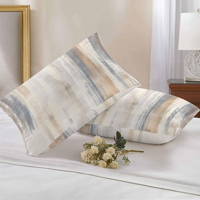 Abstract Retro Mottled Texture Outdoor Pillow Covers 20x12in Pack of 2 Waterproof Pillowcase Vintage Distress Style Decorative Throw Cushion Case for Patio Couch Sofa