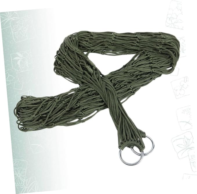 Army Green Hammock Mesh Camper Accessory Nylon Rope Camping Swing Chair