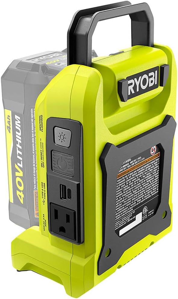 RYOBI 300-Watt and 150-Watt Powered Inverter Generators Model RYi450BG-CMB