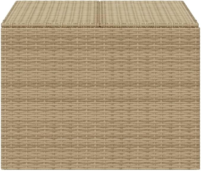 Garden Storage Box Outdoor Deck Box 76.9 Gal Mix Beige PE Rattan with Water-Resistant Bag, 31.5"x29.5"x23.2" Weather-Resistant Patio Furniture for Poolside Gardening Tools Cushions Storage